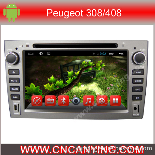 Car DVD Player for Pure Android 4.2.2 Car DVD Player with A9 CPU Capacitive Touch Screen GPS Bluetooth for Peugeot 308/408 (AD-7103)